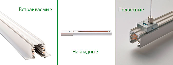 варианты крепления трековых систем на потолке